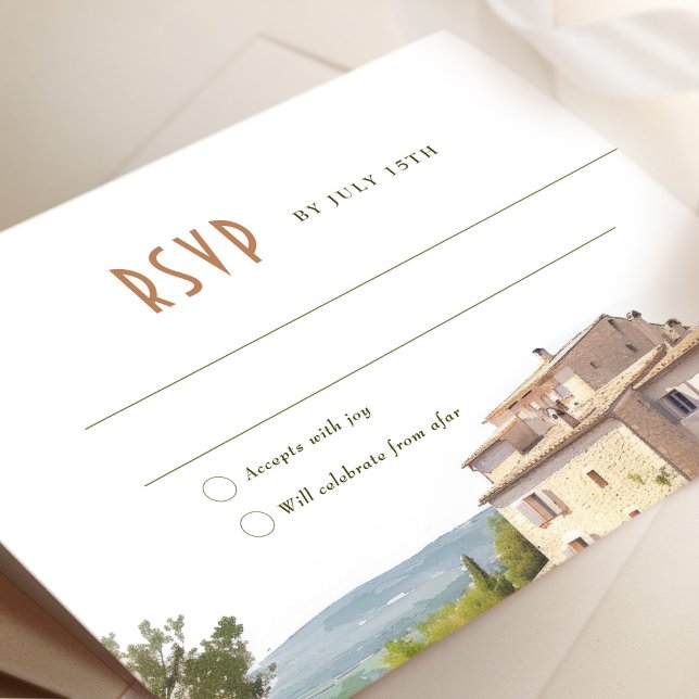Carte RSVP Aquarelle Côte d'Azur France Riviera (Créateur téléchargé)