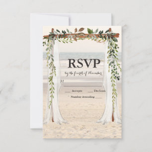 Carte RSVP Arbour Mariage Plage