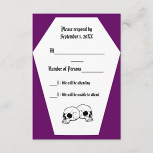 Carte RSVP au café (violet)