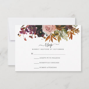 Carte RSVP automne