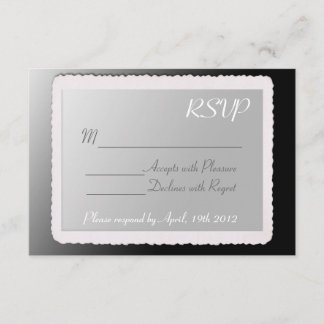 Carte RSVP avec bordure vintage.