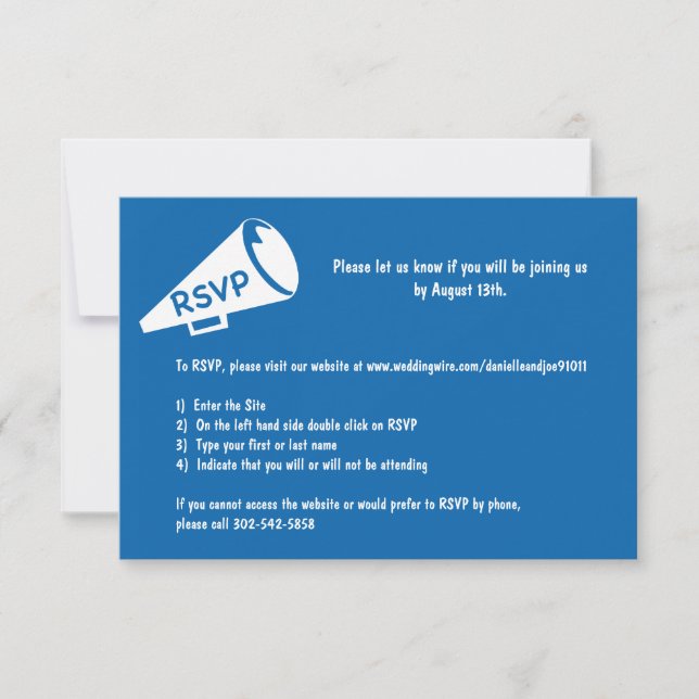 Carte RSVP avec Bullhorn (Devant)