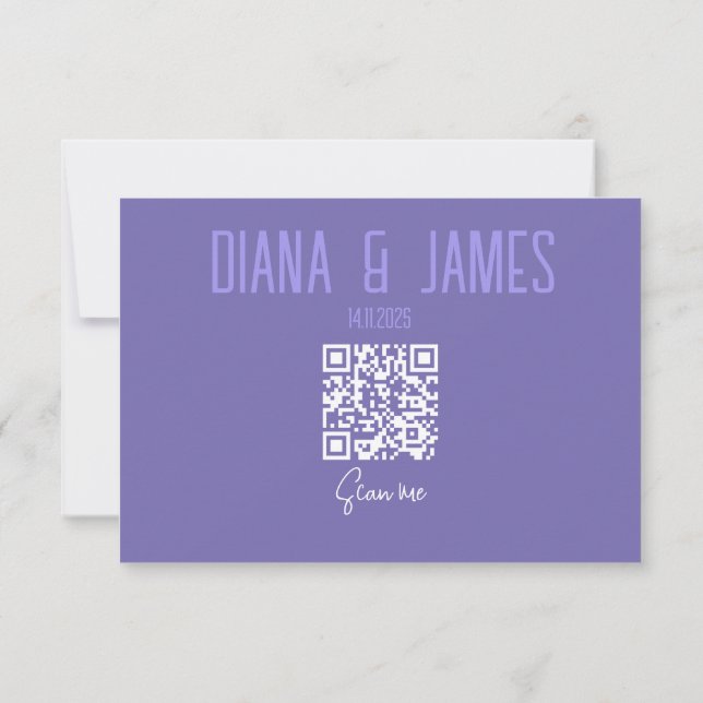 Carte RSVP avec code QR (Dos)