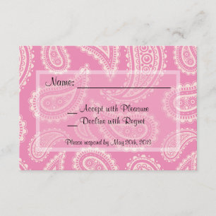 Carte RSVP Baby shower fille rose mignonne