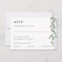 Carte RSVP Birch Tree avec Mariage de préférence d