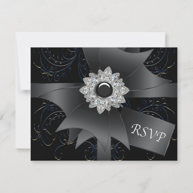 Carte RSVP Black Blue Swil RSVP (Devant)