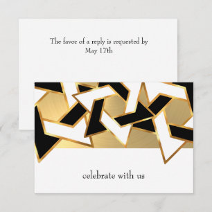 Carte RSVP Black White Star de David N'importe que