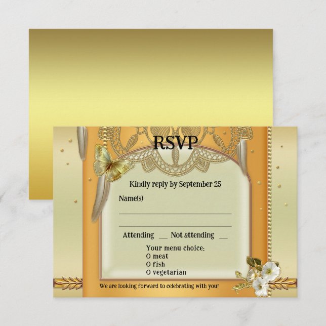 Carte RSVP Bohemian Retro Dreamcatcher Wedding (Devant / Derrière)