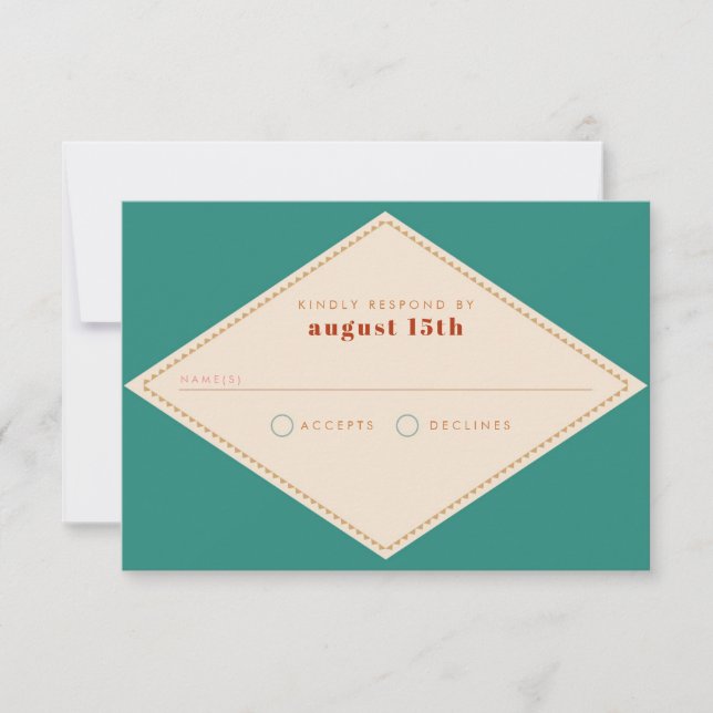 Carte RSVP Boho Southwestern (Devant)