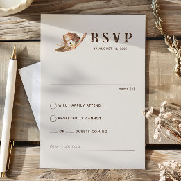 Carte RSVP Boho Western Ranch Wedding