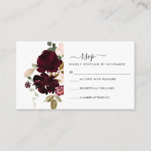 Carte RSVP Bourgogne et crème
