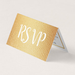 Carte RSVP Calendrier Gold moderne