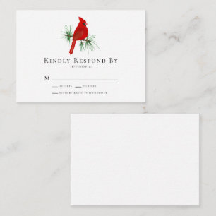 Carte RSVP Cardinal Wedding BUDGET