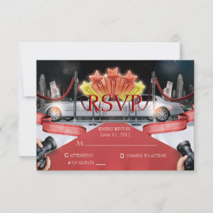 Carte RSVP Carton rouge
