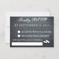 Carte RSVP Chalkboard Forever & Always