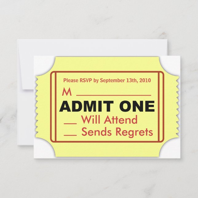 Carte RSVP Cinéma (Devant)