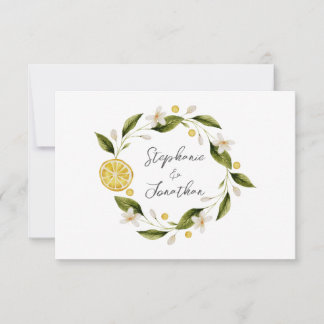 Carte RSVP citron bleu Italia