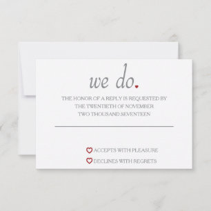Carte RSVP Coeurs