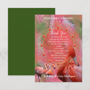 Carte RSVP Coral, Grass & Peony-rose Blooms