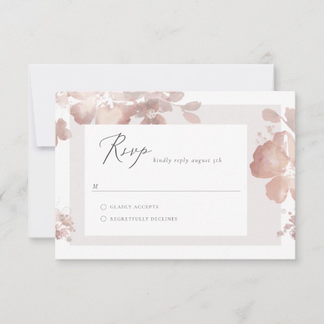Carte RSVP couleur aquarelle (Devant)