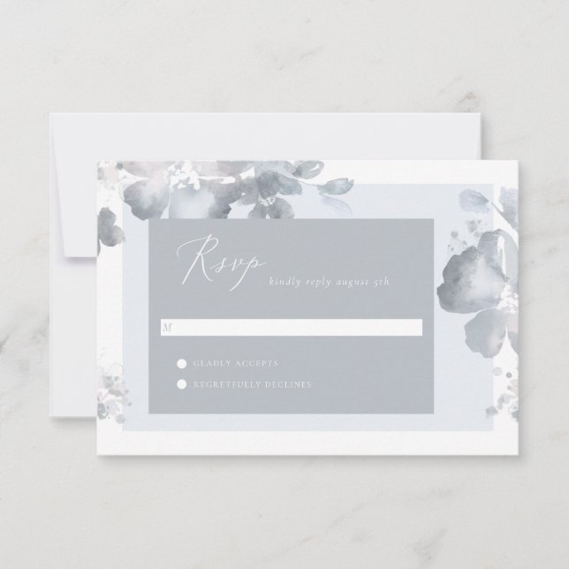 Carte RSVP couleur aquarelle (Devant)