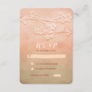carte RSVP couleur rose