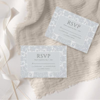 Carte RSVP Dainty Blue Lace