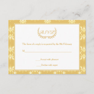 Carte RSVP Damask 50th Anniversary