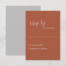 Carte RSVP de Automne Classique Moderne Minimalist