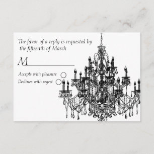 Carte Rsvp de Chandee Amore noir