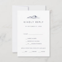 Carte RSVP de choix simple Mariage de montagne
