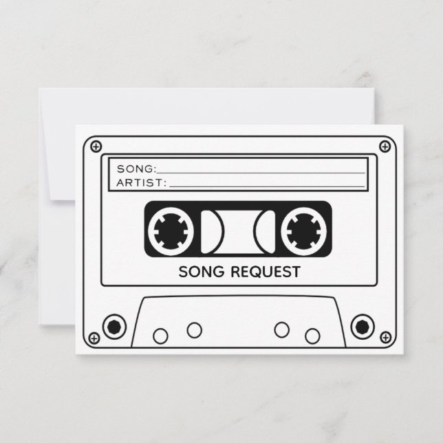 Carte RSVP de demande de chanson (Devant)