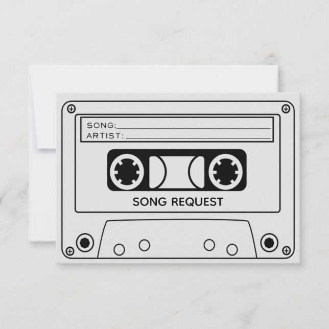 Carte RSVP de demande de chanson (Devant)