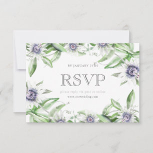 Carte Rsvp de fleurs de Passion