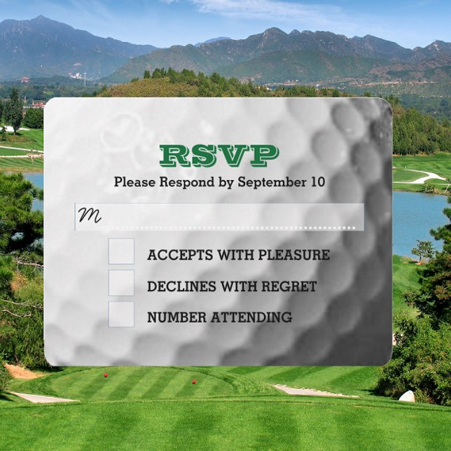 Carte RSVP de la barre de golf Mitzvah (Créateur téléchargé)