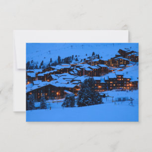 Carte RSVP de la scène d'hiver