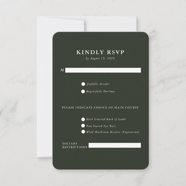 Carte RSVP de manoir de campagne élégant | Ranch  (Devant)