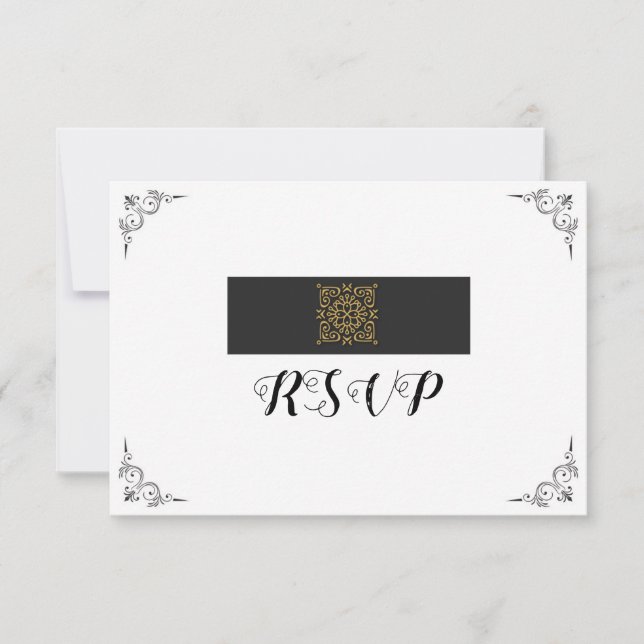 Carte RSVP de mariage (Devant)