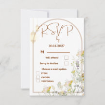 Carte RSVP de mariage