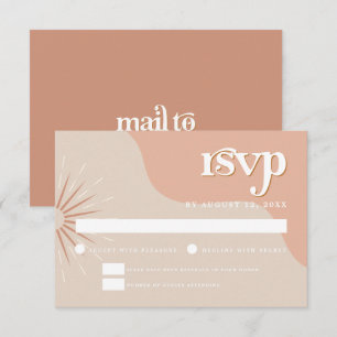 Carte RSVP de mariage à thème de TRIXIE Retro Blus