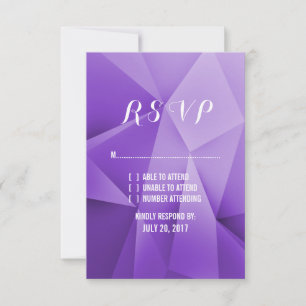 Carte RSVP de mariage Amethyst Jewel Tones