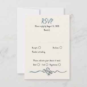Carte RSVP de mariage amusant tiré à la main