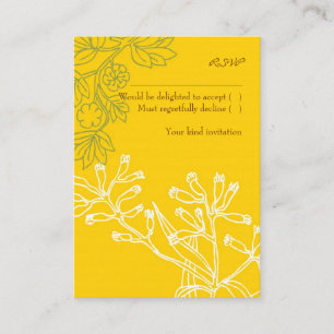 Carte RSVP de mariage Botanica (Fern Green)
