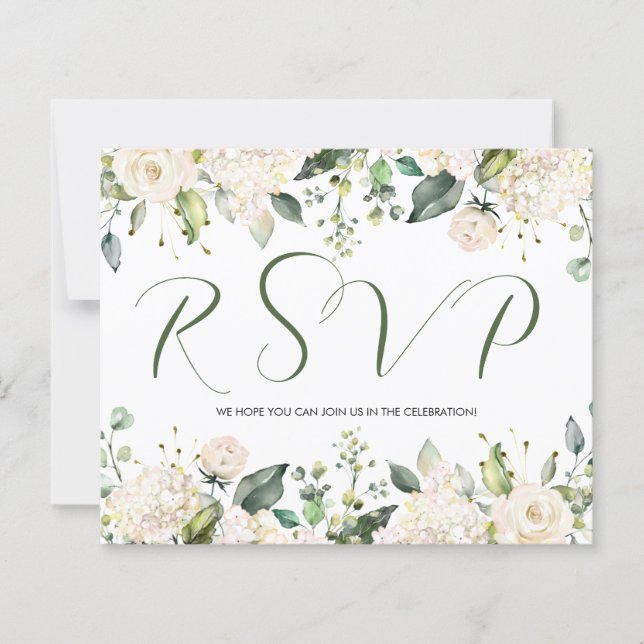 Carte RSVP de mariage BUDGET (Devant)