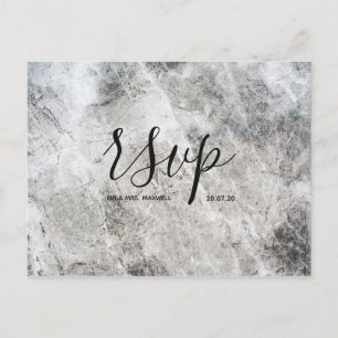 Carte Rsvp de mariage Carte postale Script de ma