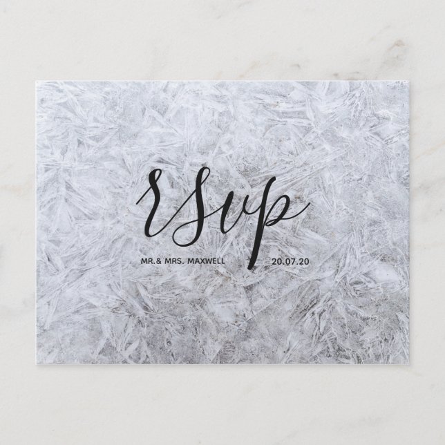 Carte Rsvp de mariage | Carte postale Script de te (Devant)