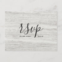 Carte Rsvp de mariage | Carte postale Script de te