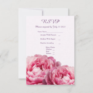 Carte RSVP de mariage d'acceptation florale