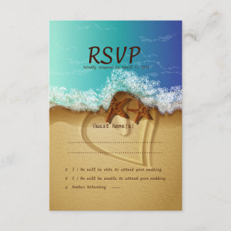 Carte RSVP de mariage de 3,5 po x 5 po à l'étoile
