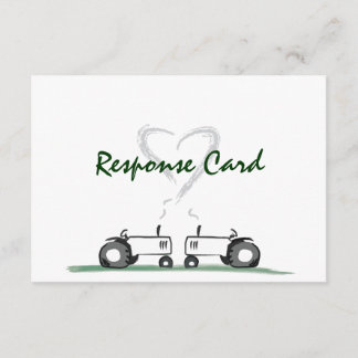 Carte RSVP de mariage de ferme : style classique